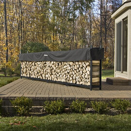 The black Lehon log store for indoor and outdoor